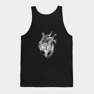 Anatomical Drawing of a Human Heart Tank Top